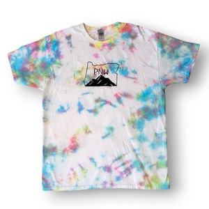Handmade Custom Gildan Unisex Tie Dye Pacific North West T-shirt Crewneck Size L